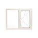 Fereastra PVC 2 canate deschidere dreapta