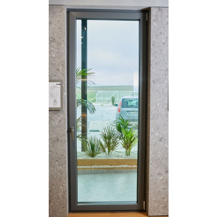 Ușă balcon cu cercevea coplanară, Barrier 95 NEO, prag toc contur 980 x 2500 mm