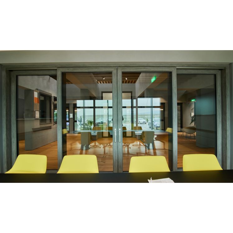 Ușă culisantă din PVC, cu ridicare, Barrier 85 Glissandor, sistem Lift Unit, 5200 X 2500 mm