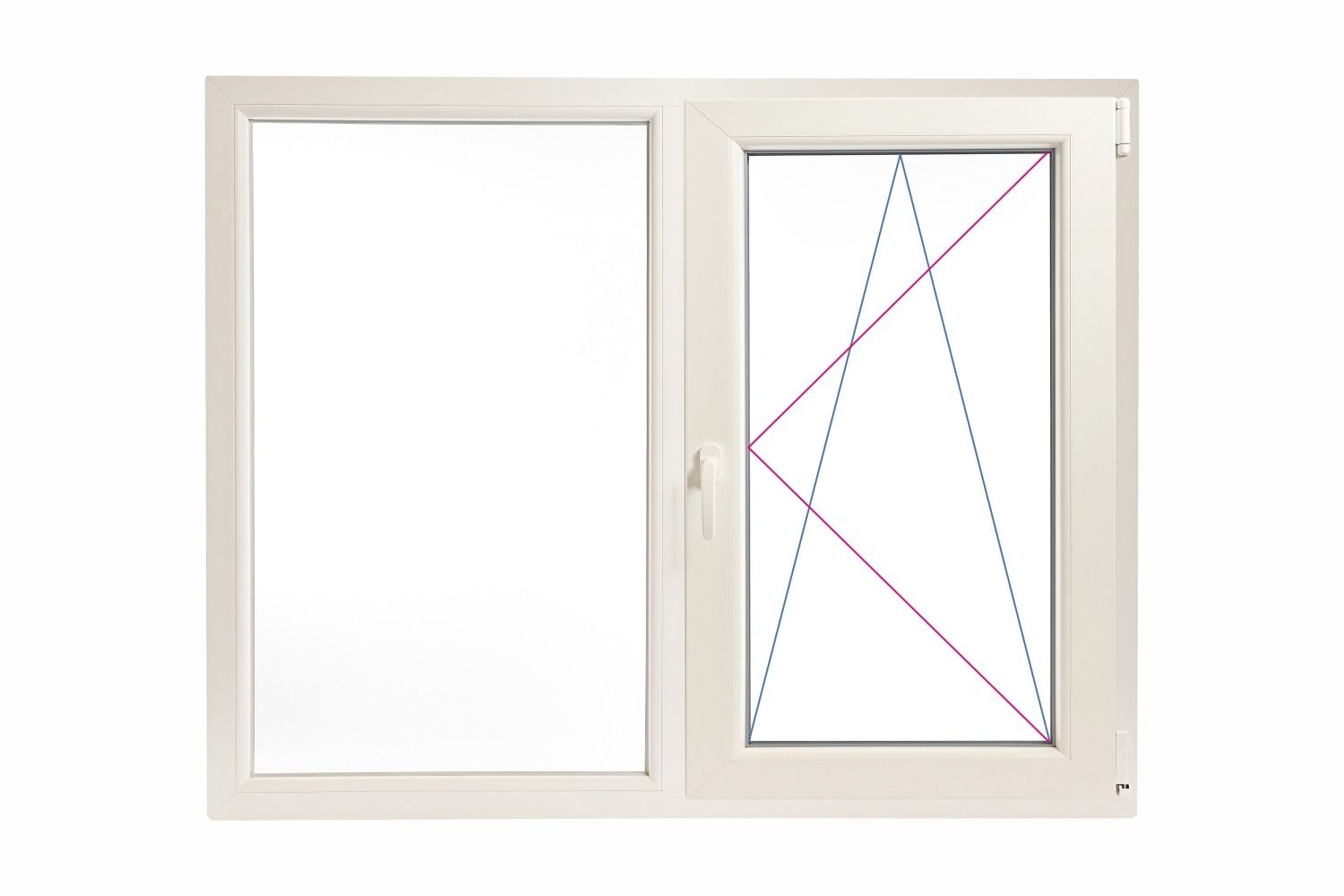 Fereastra PVC 2 canate deschidere dreapta