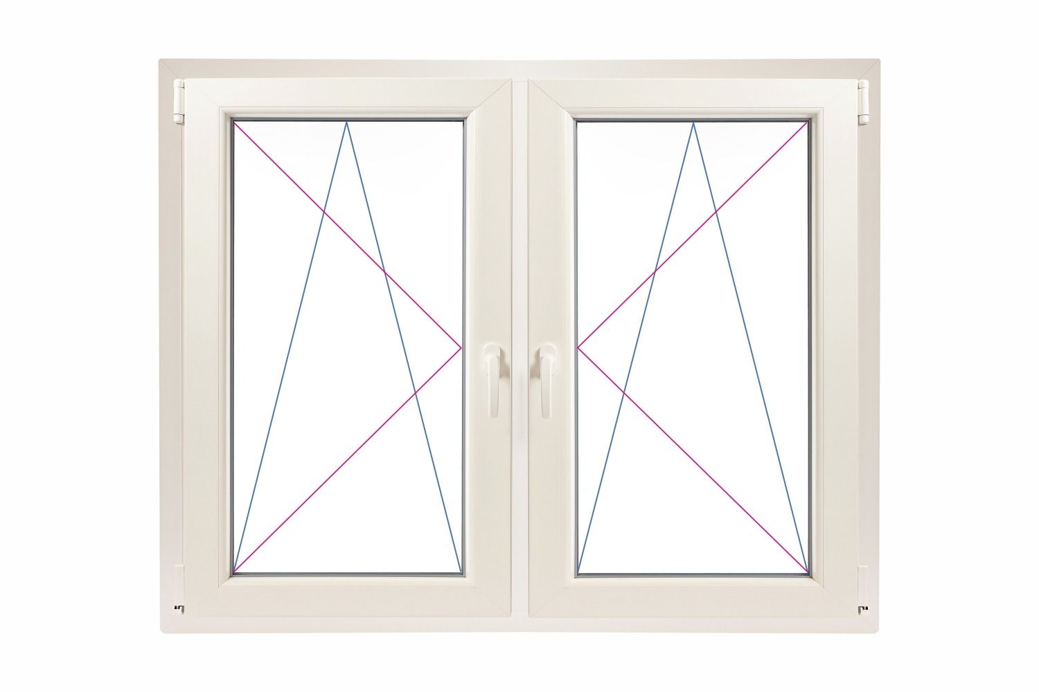 Fereastra PVC 2 canate mobile, montant fix