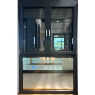 Fereastră PVC, Barrier 100, montant orb,  mânere pe ambele cercevele, 1492 x 2300 mm