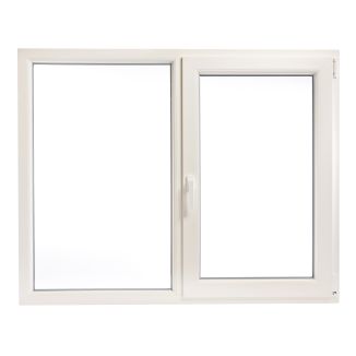 Fereastră PVC cu geam termopan, Barrier 75, maner Toulon, 1460x1160 mm, profil Aluplast 70 mm, 2 canate, sticlă 4LowE, oscilobatant dreapta, 5 camere, 2 garnituri