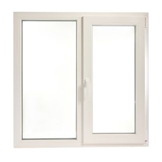 Fereastră PVC cu geam tripan, Barrier 85, maner Toulon, 1160x1160 mm, profil Aluplast 85 mm, 2 canate, sticlă 44 mm 4LowE + 4SEvo, oscilobatant dreapta, 7 camere, 3 garnituri