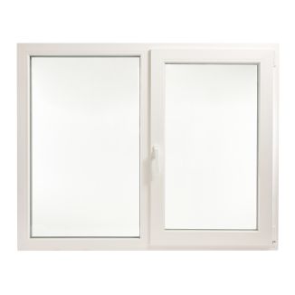 Fereastră PVC cu geam tripan, Barrier 85, maner Toulon, 1460x1160 mm, profil Aluplast 85 mm, 2 canate, sticlă 44 mm 4LowE + 4SEvo, oscilobatant dreapta, 7 camere, 3 garnituri