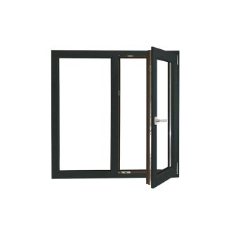 Fereastră PVC Aluplast cu geam termopan, Barrier 75, antracit, 1160x1160 mm, profil 70 mm, 2 canate, protectie solara, oscilobatant, bagheta Warm Edge, 5 camere, 2 garnituri