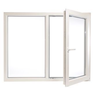 Fereastră PVC cu geam termopan, Barrier 75, 1460x1160 mm, profil Aluplast 70 mm, 2 canate, sticlă 4LowE, oscilobatant dreapta, 5 camere, 2 garnituri