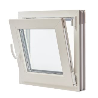 Fereastră PVC cu geam tripan, Barrier 85, 560x560 mm, profil Aluplast 85 mm, sticlă 44 mm 4LowE + 4SEvo, oscilobatant dreapta, 7 camere, 3 garnituri