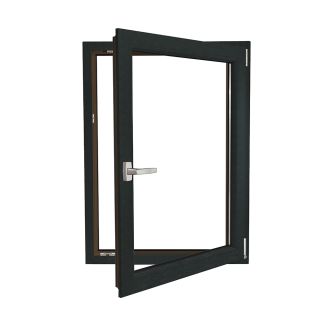 Fereastră PVC Aluplast cu geam termopan, Barrier 75, antracit, 1160x860 mm, profil 70 mm, 1 canat, protectie solara, oscilobatant, bagheta Warm Edge, 5 camere, 2 garnituri