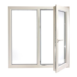 Fereastră PVC cu geam termopan, Barrier 70, 1160x1160 mm, profil Rehau 70 mm, 2 canate, sticlă 4LowE, oscilobatant dreapta, 5 camere